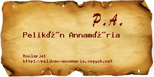 Pelikán Annamária névjegykártya